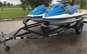 *EXCELLENT CONDITION* Two (2) Yamaha WaveRunner Jet Skis w/ Trailer (LOW HOURS!)