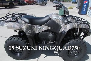 NEW 2015 Suzuki King Quad 750 AXi  4WD With 1.59% APR AVAILABLE!!! CAMO