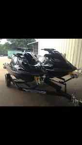 PAIR OF 2014 YAMAHA JET SKIS W/TRAILER & COVERS NO RESERVE !!!
