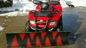 07 canam outlander 650 with plow Atv can am