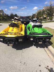 2 - Sea Doo Jet Skis with Trailer 2010 RXT & 2014 GTI se Both under 48 Hours!!!
