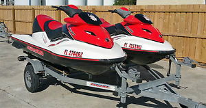 **NO RESERVE** (2) 2007 SEA DOO 215 WAKE EDITION SUPERCHARGED SKIS W/ TRAILER !