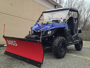 2016 YAMAHA WOLVERINE R 700 WITH EPS,BOSS HYDRAULIC PLOW,MOOSE FRONT WINDSHIELD