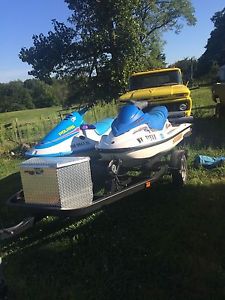 2004 Seadoo Gti 1997 Polaris SLT 700 Jet Ski W Double Trailer 3 Seater