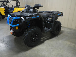 2016 Outlander XT 850r Matte Black & Octane Blue DPS, Winch, Bumpers #181M