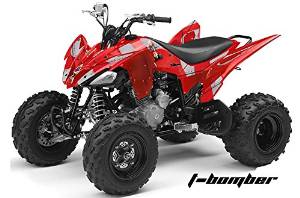 AMR Racing Yamaha Raptor 250 ATV Quad Graphic Kit - T Bomber: Red