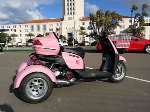 Used Ice Bear 49cc PINK Motor Bike Trike Tricycle Gas Scooter Moped 3wheeler