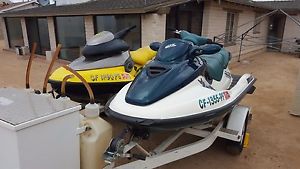 2 Sea Doos and trailer