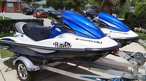 Kawasaki STX 12F and 15F with Double aluminum trailer