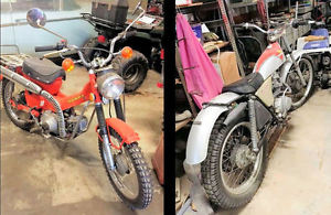 Honda Vintage Pair - This is a Two'fer Sale; ORIGINAL ; 1976 CT90 and 1975 TL125