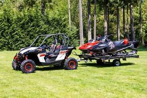 COMPLETE PACKAGE DEAL! 2 SNOWMOBILES (2001 & 2006) PLUS SNOWMOBILE TRAILER!