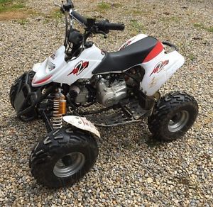 M2R 110cc White Quad Bike - From Funbikes (£699 New). Only 18 Months Old