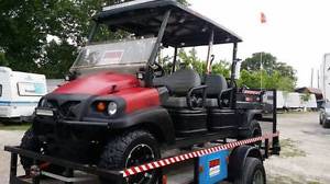 Unique Club Car Decked Out Side by Side 4X4 UTV with Trailer