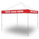 Printed Valance/Solid Peaks Tent Top