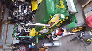 John deere pulling tractor