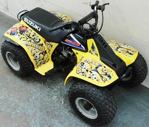 SUPERB CHILDS SUZUKI LT50 YELLOW MINIONS OFFROAD AUTOMATIC QUAD EXCELLENT COND