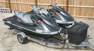 **NO RESERVE**PAIR OF 2013 YAMAHA VX110 DELUXE JETSKIS W/ TRAILER & LOW HOURS !!