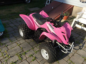 PINK ETON VIPER CHILDRENS QUAD WITH ELECTRIC START CLEAN  LOW HOURS FOR CHILD