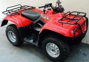 2005 RED SUZUKI EIGER 400CC QUADRUNNER 4X4 ATV OFFROAD FARM QUAD MANUAL NO VAT