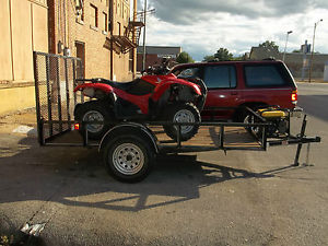 2007 HONDA RANCHER ATV 4X4 420 WITH 6X 10  WOOD FLOOR TRAILER 4000 WATT GENERATO