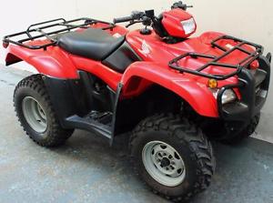 2012 RED HONDA FOREMAN 500CC 2/4 WD 4X4 ROAD REGISTERED FARM QUAD MANUAL NO VAT