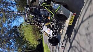 Dune Buggy damaged repairable + trailer included + trailer full of parts wheels