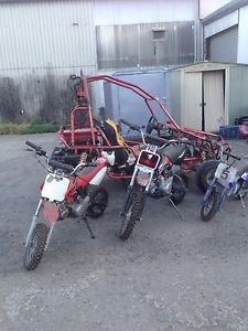 Dune buggy plus kids motorbikes