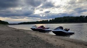 Jet Skis Honda Aquatrax F12x GPScape and Seadoo GTX 155