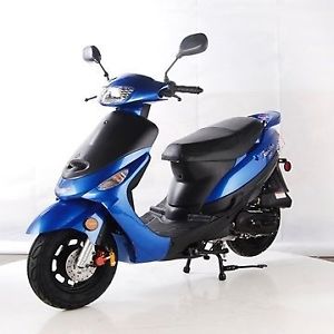 midnight blue 49cc scooter moped  Free trunk Free Shipping!!!!