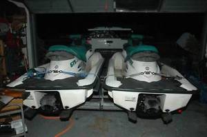 TWO 2001 seadoo gts jet skis with tandem trailer