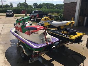 2000 XP and 1994 XP Sea Doo Jet Skis with trailer