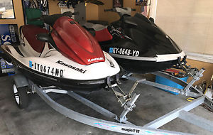 2010 Yamaha VX110 Deluxe / 2004 Kawasaki STX-15F 4strokes with  double trailer
