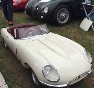 Kid car Jaguar E-Type leather go cart. Crave Luxury Auto 281-651-2101