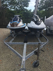 PACKAGE DEAL (2) Yamaha VX Deluxe Jetskis and Trailer