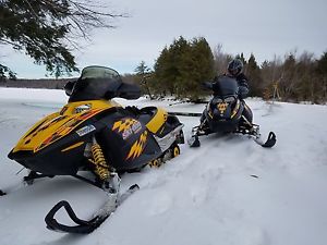 Two 2004 Ski Doo Rev 600 HO Snowmobile Package Awesome!!!