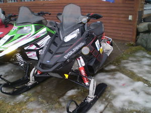 Pre-owned 2010 Polaris Rush sled snowmobile Black reverse elec.-start low miles