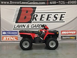 2009 POLARIS SPORTSMAN 500 HO 4X4 RED LOCATED IN BREESE IL LOOK NO RESERVE