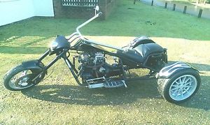 Pro built nice low 850cc chopper style trike with LED lighting current MOT.