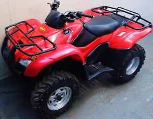 2008 RED HONDA 420 CC MANUAL 2/4WD SELECTABLE OFFROAD QUAD 2 MTH RTB WARRANTY
