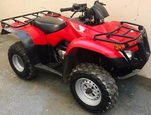2012 RED HONDA FOURTRAX 250 CC 2WD 2X4 OFFROAD QUAD 2 MTH RTB WARRANTY LOW HOURS