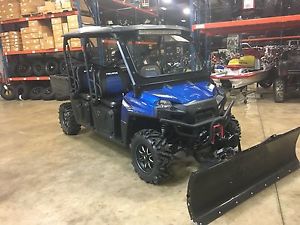 2013 POLARIS RANGER 800 LE EPS CREW 6 PASSANGER HYDRAULIC PLOW LOW MILES CLEAN