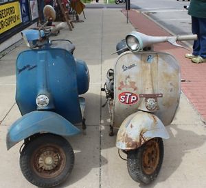 2 1960's Vespa Scooters Piaggio & Co. Parts Repair Projects