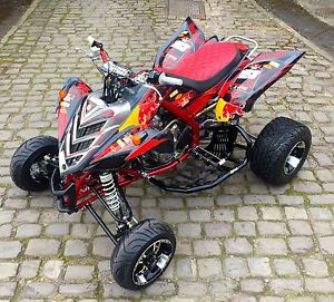 **RAPTOR 700R SPECIAL EDITION*ROAD LEGAL RED BULL SHOW BIKE*WIDENED*TWIN PIPES*