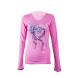 Go Pink LS V-Neck Womens T-Shirt