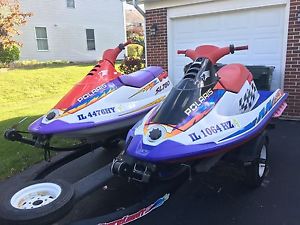 1996 Polaris SL780 & 1996 Polaris SLX /W Shorelandr Two Piece Tralier Very Nice!