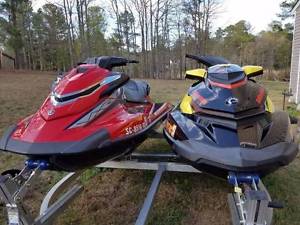 #1 is a 2015 Seadoo GTR215 and #2 is a 2015 Yamaha VXR with trailer.