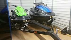 2 JET SKIS WITH DOUBLE TRAILER