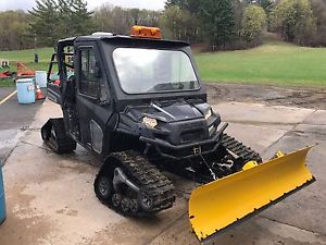 2011 Polaris Ranger Crew 800 w/ Camoplast Tracks, Hard Cab & Plow