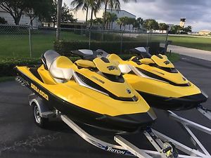 2010 Seadoo RXT 215HP Supercharged Pair 59 Hours Cover PWC Triton Trailer