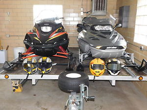 Snowmobiles and Trailer